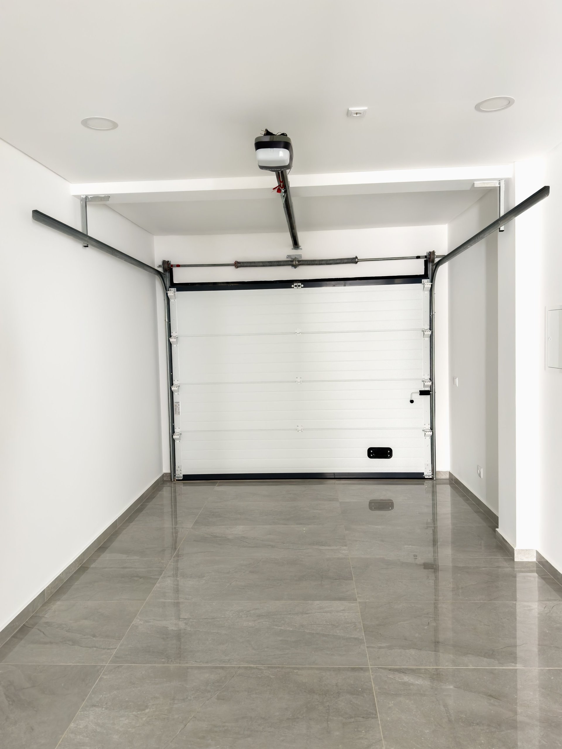 Modern clean garage with polished flooring showcasing professional cleanup results